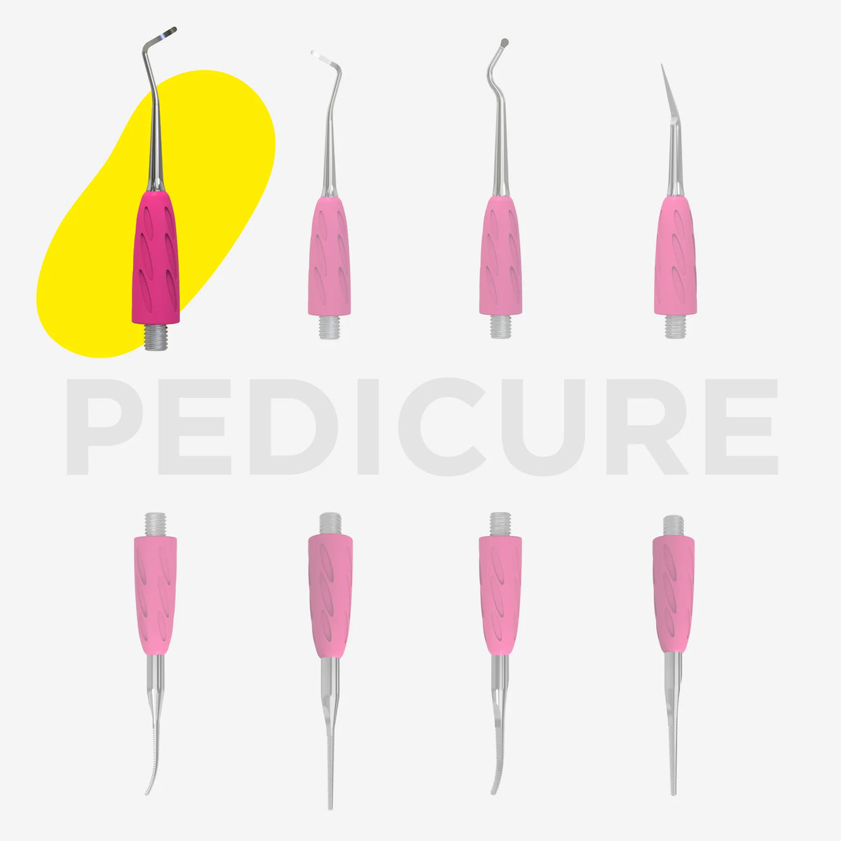 Curette courbée vers la gauche COMBO UNIQ – Embout interchangeable pour pédicure professionnelle