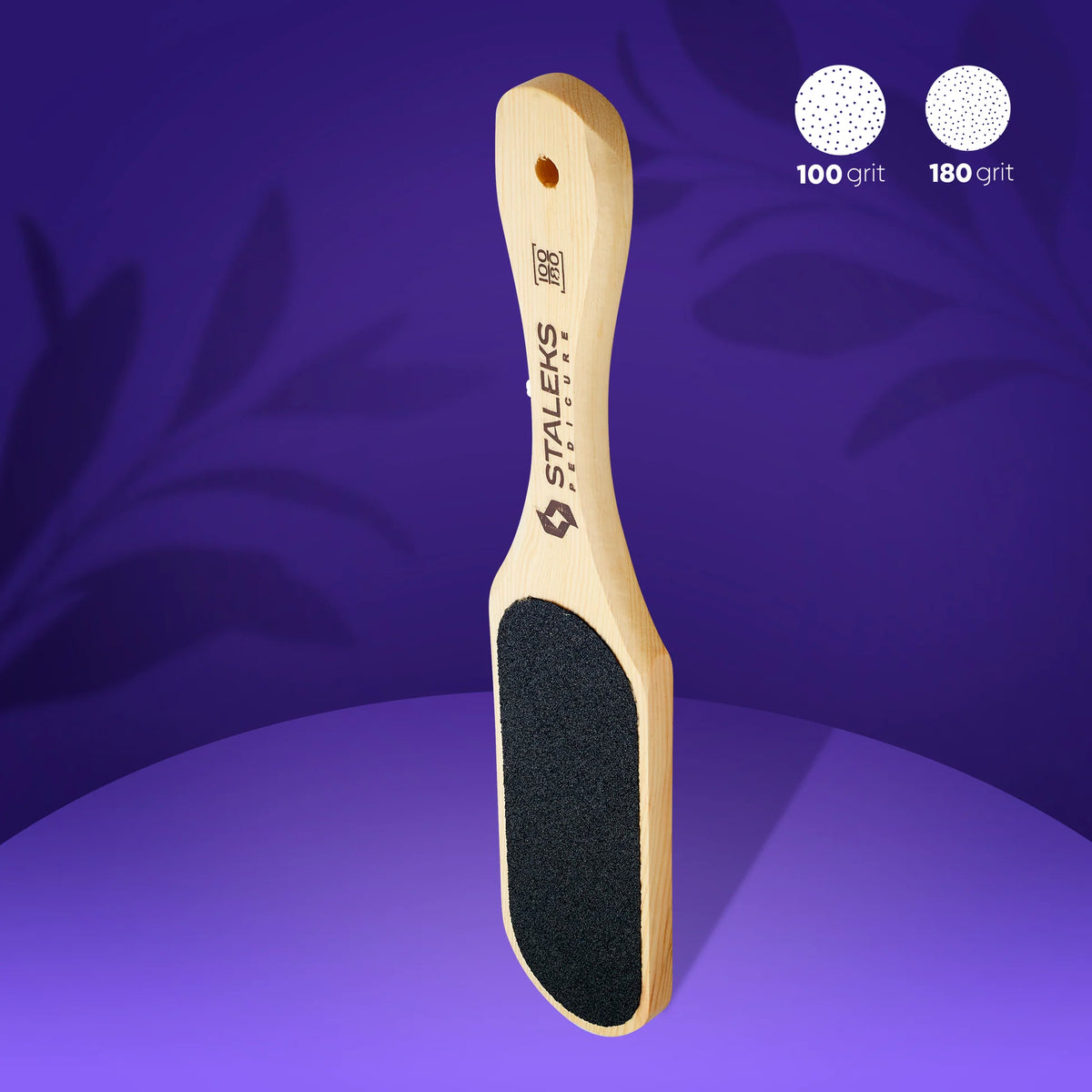 Râpe à pieds professionnelle en bois – Double grain 100/180