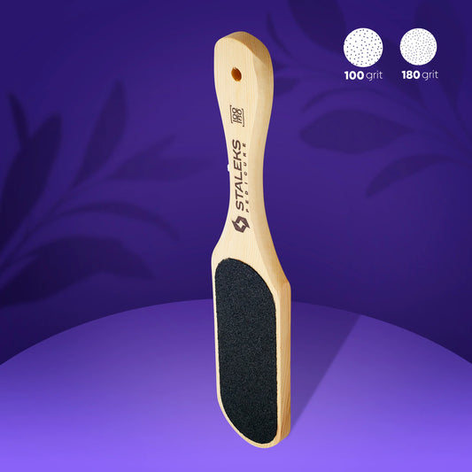 Râpe à pieds professionnelle en bois – Double grain 100/180