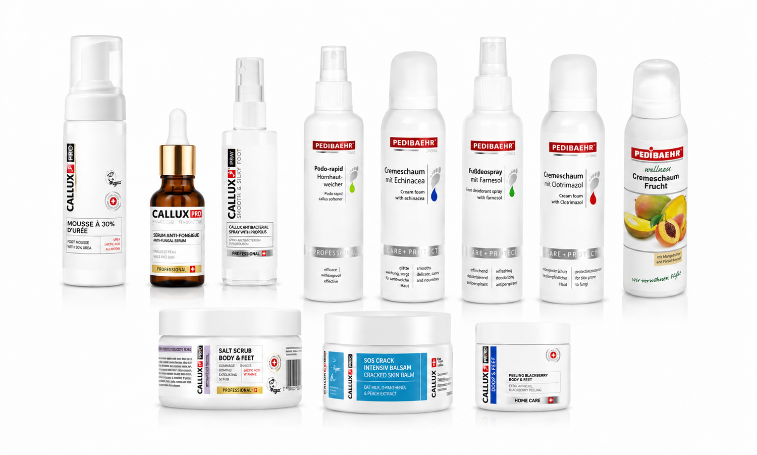 kit professionnel anti-callosité pour soins des pieds